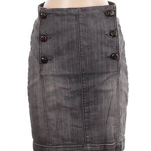 Free People Vintage Y2K Pencil Denim Skirt Gray Size 2